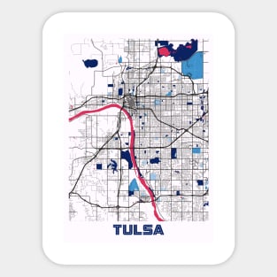 Tulsa - United States MilkTea City Map Sticker